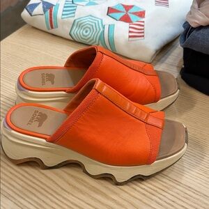 Sorel Women's Bright Orange Mules